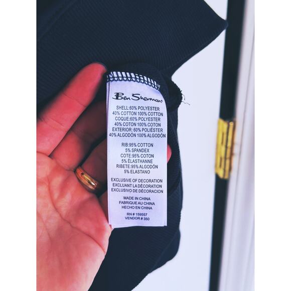 Ben Sherman Men’s Crewneck Pullover Sweatshirt Small Navy Blue Classic - Picture 5 of 7